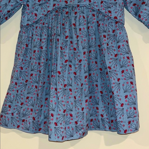 TEA Collection Aviemore Empire Dress Floral Long Sleeve Lined Cotton Girls 3T - Picture 3 of 8
